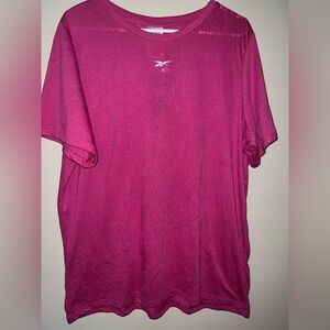 Reebok Vibrant Pink Sparkle Burnout Tee- 1X - NWT